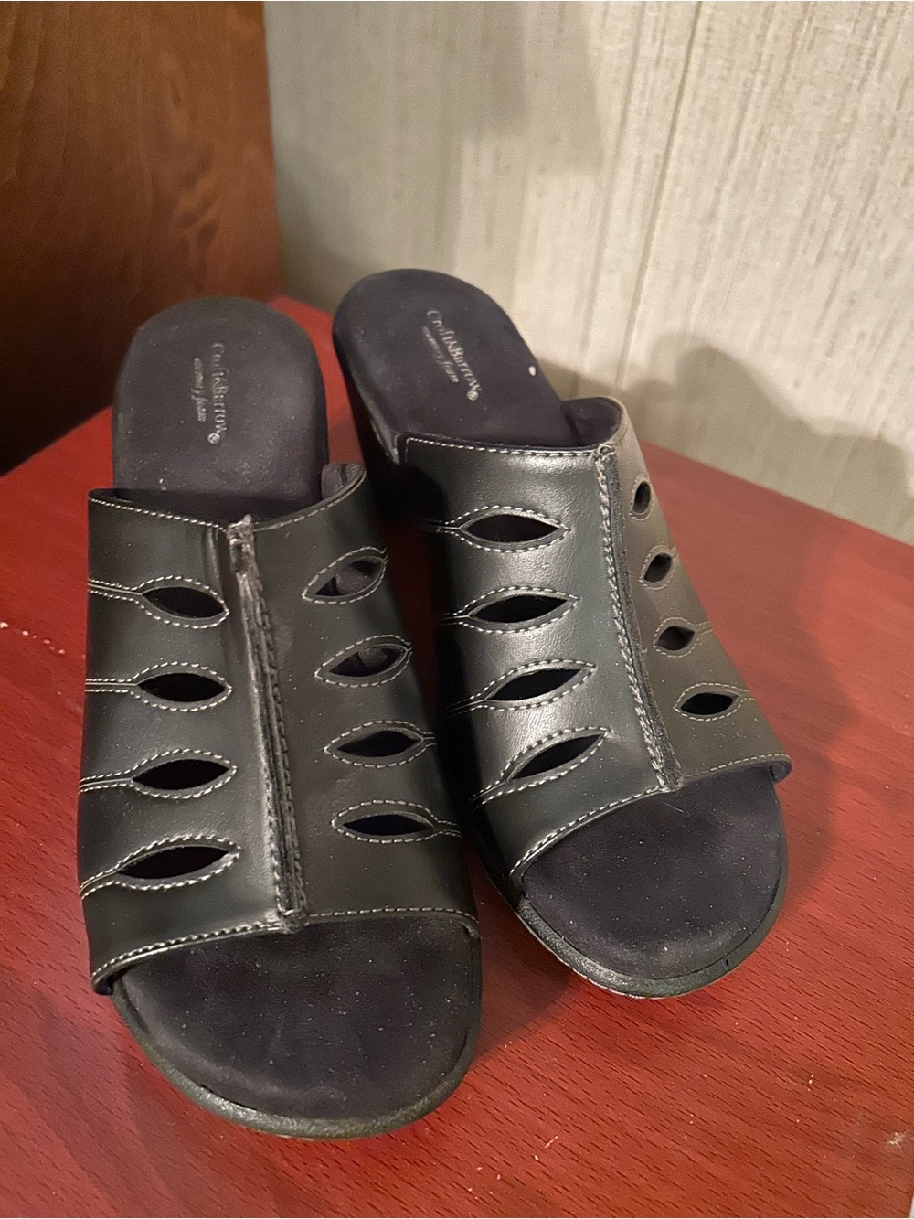 croft & barrow Black Slide Sandals